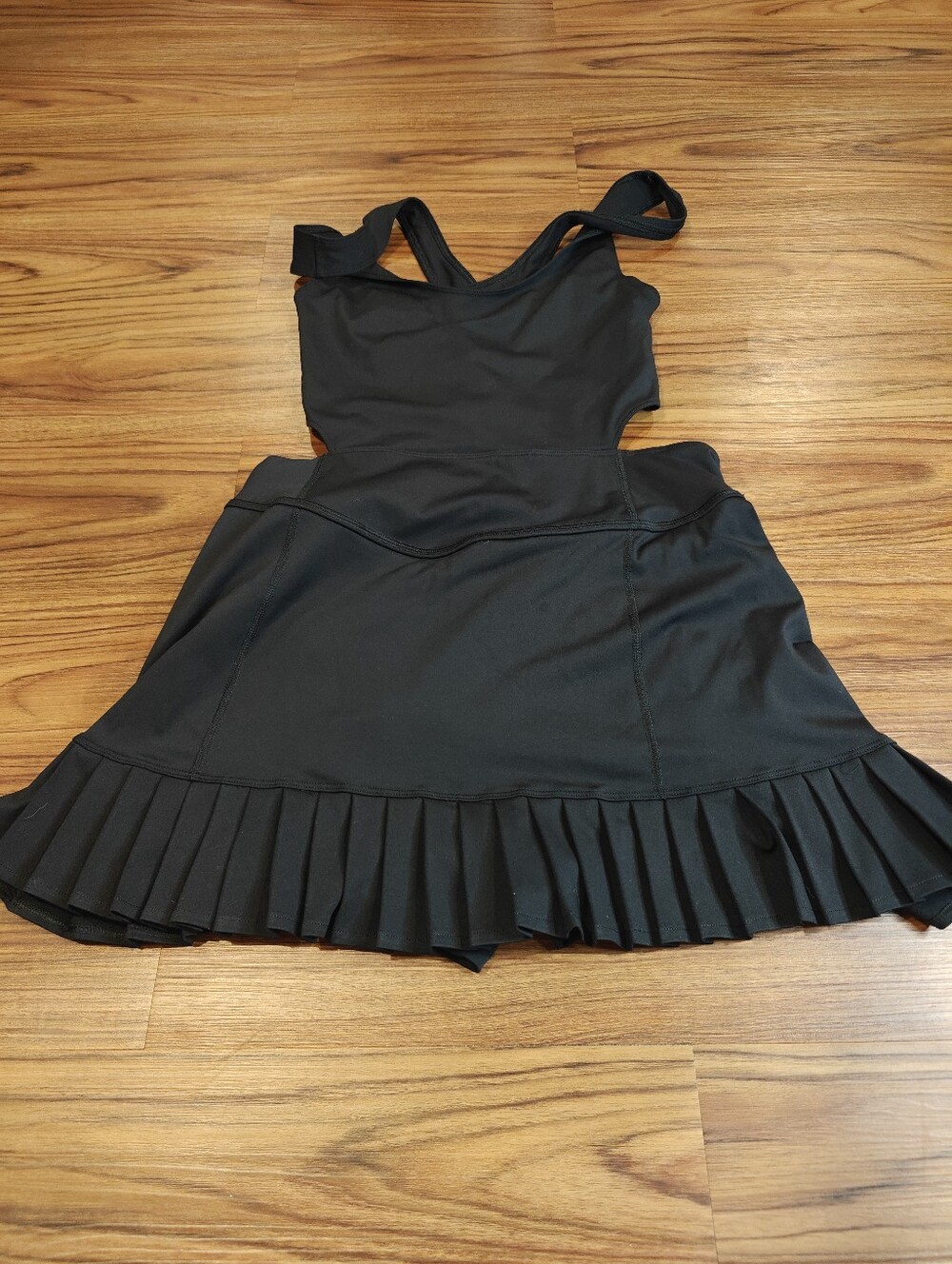 FP Movement by Free People Black Pleated Hem Active Dress